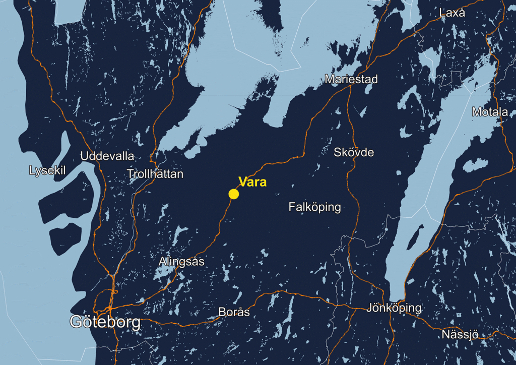 Location of Vara and Naum site.